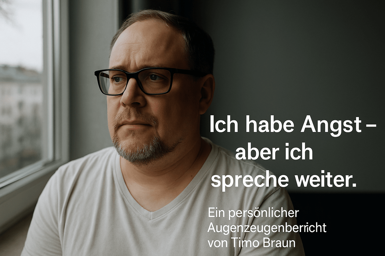 Symbolhafte Darstellung eines Menschen am Fenster, draußen graues System, innen ein Licht.