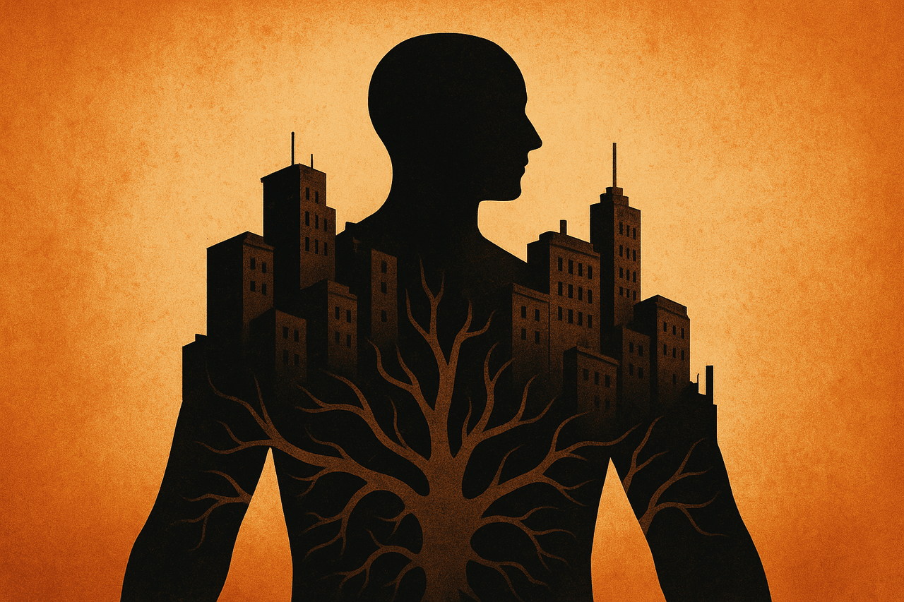 Symbolic depiction: state as a degenerating organism